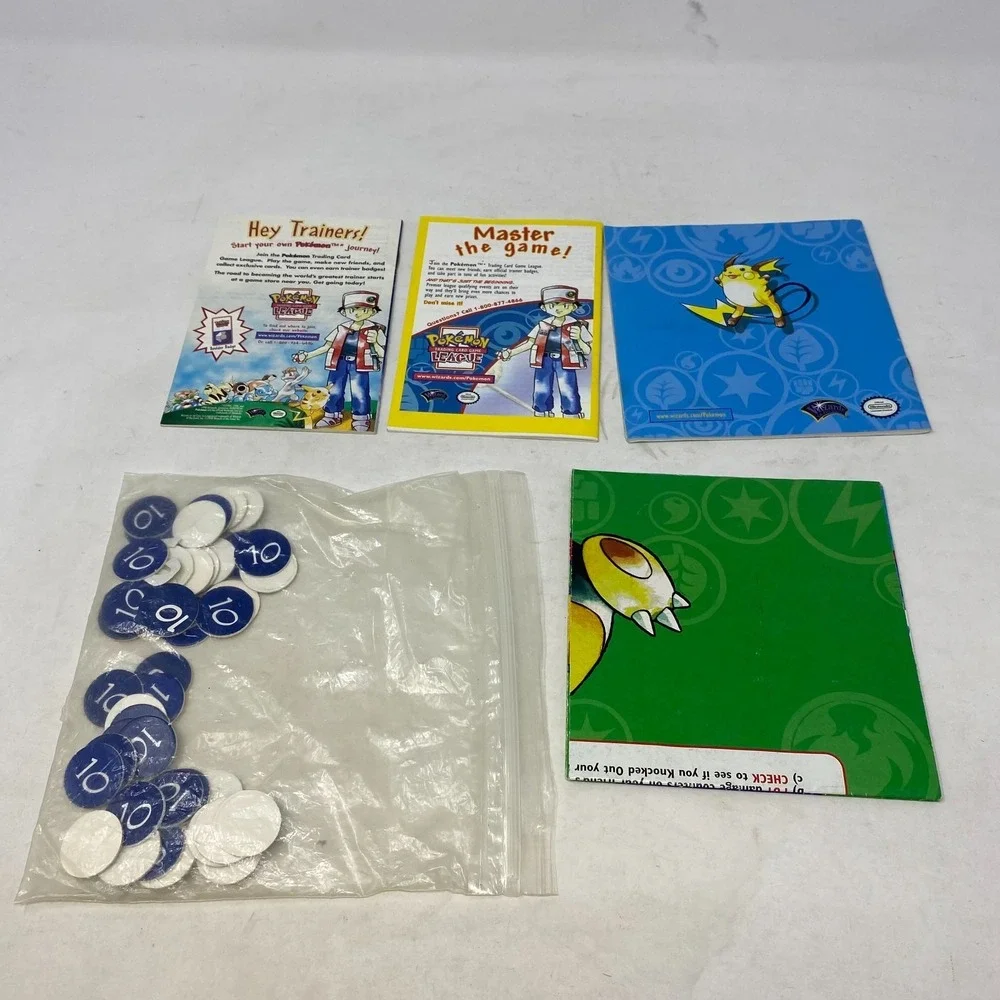 Pokemon Starter Rules Rulebook Version 1‎ Pamphlet TCG Starter WotC Playmat